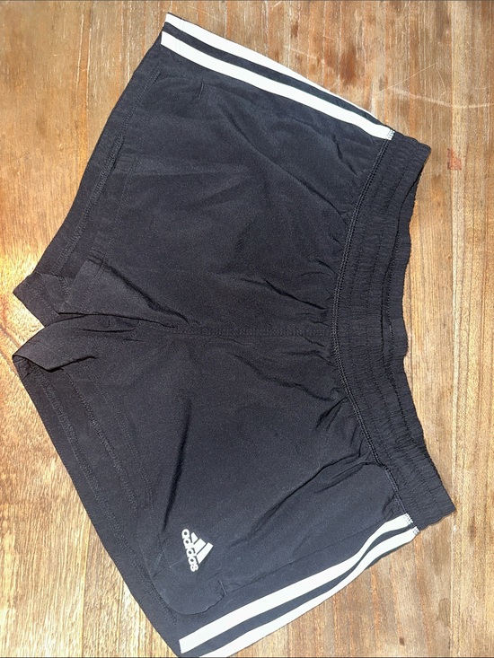 adidas Pants - ADDIDAS Black Climalite 3” shorts  White Side Stripes
